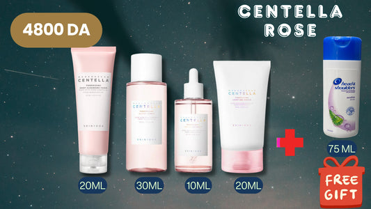 روتين للبشرة الدهنية والمسامات المفتوحة-  CENTELLA ROSE - ROUTINE PEAU GRASSE PORT DILATE + 75ML SHAMPOING OFFERT